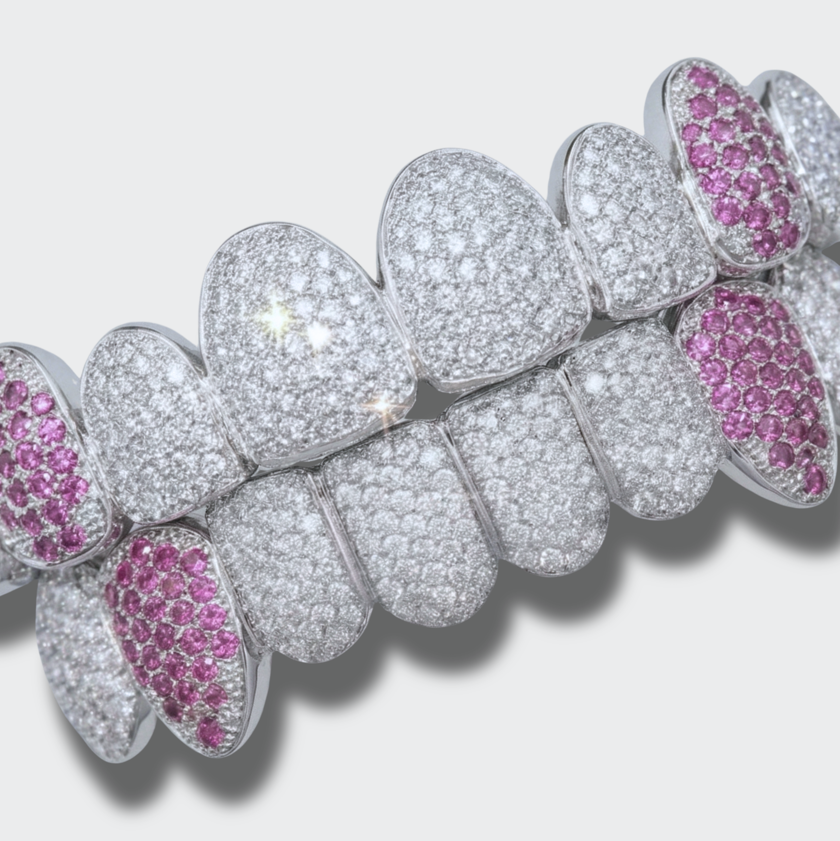 White Gold Plated Purple Grillz