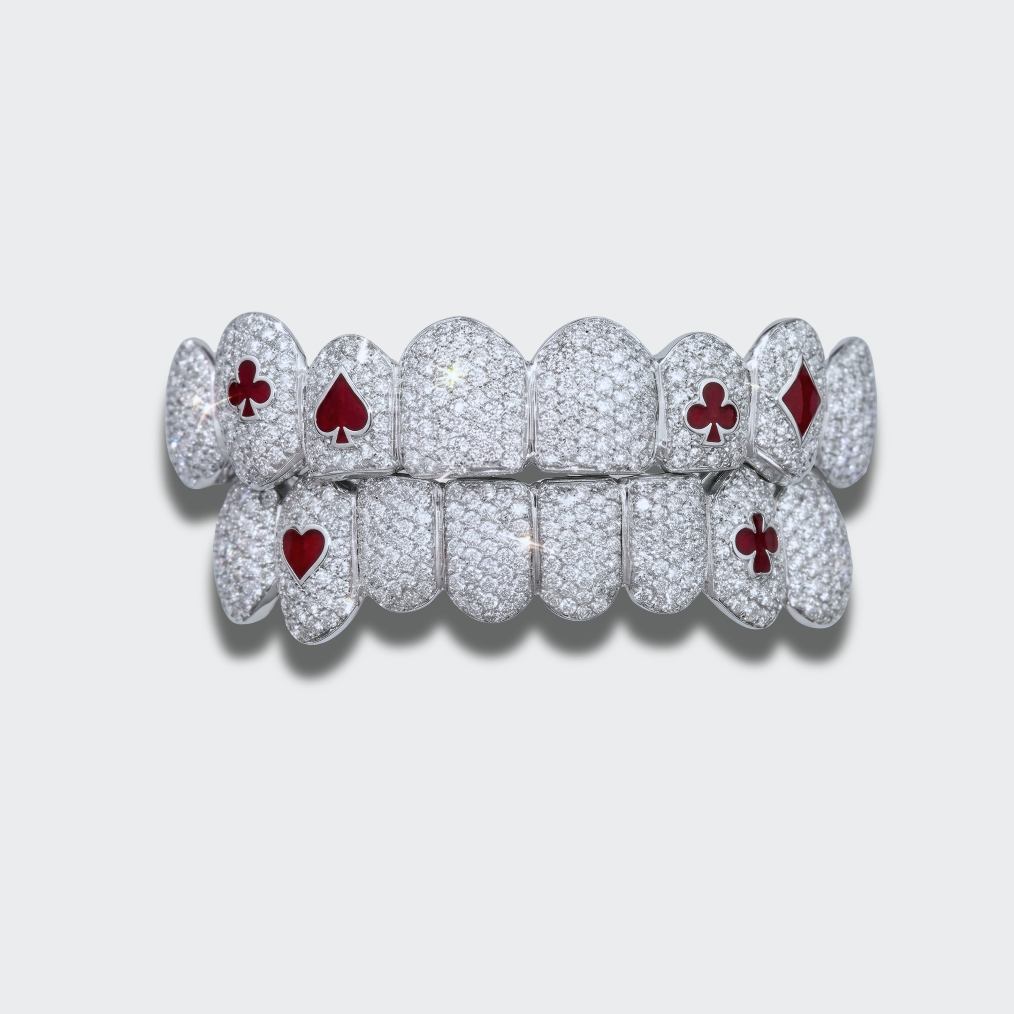 White Gold Plated Poker Grillz