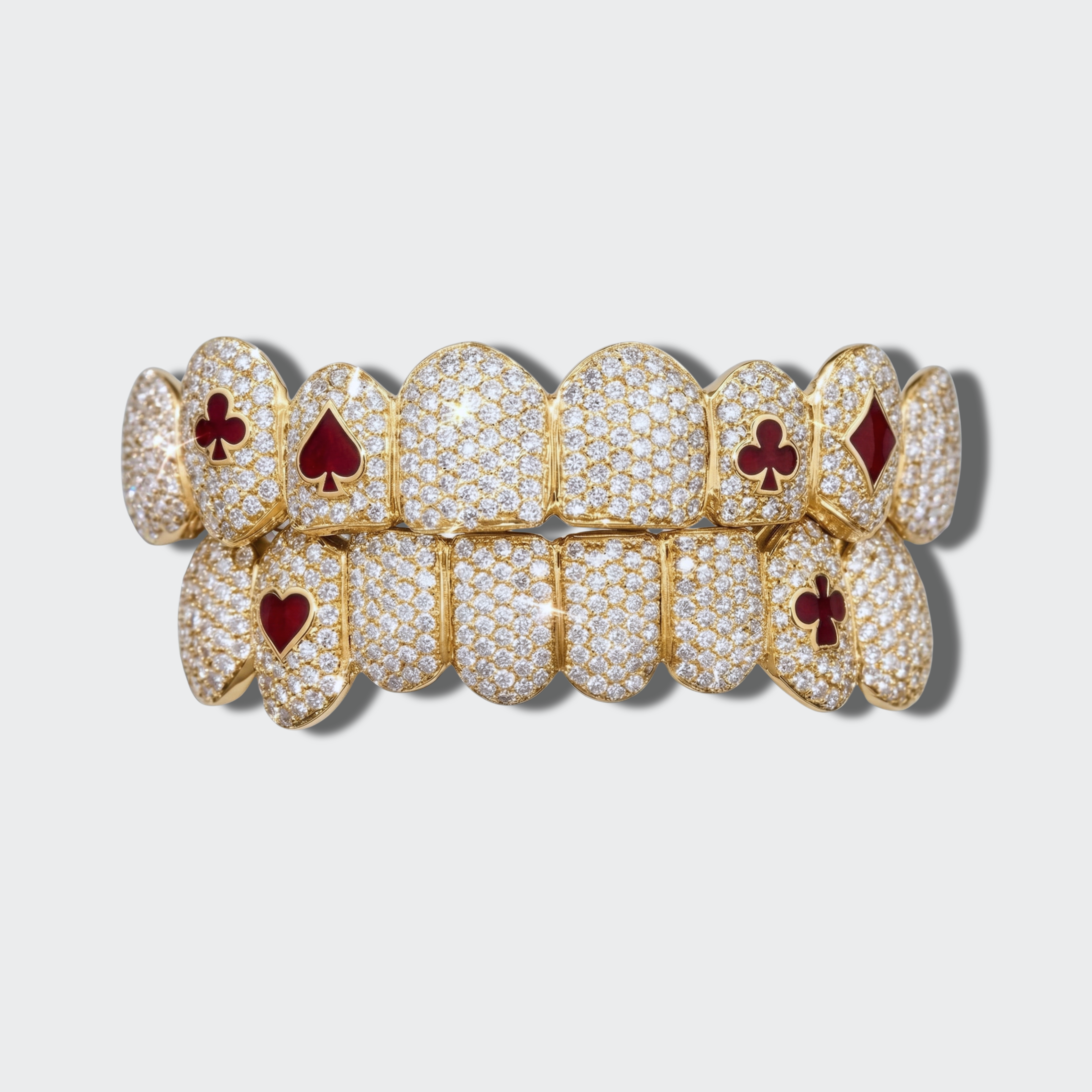 White Gold Plated Poker Grillz