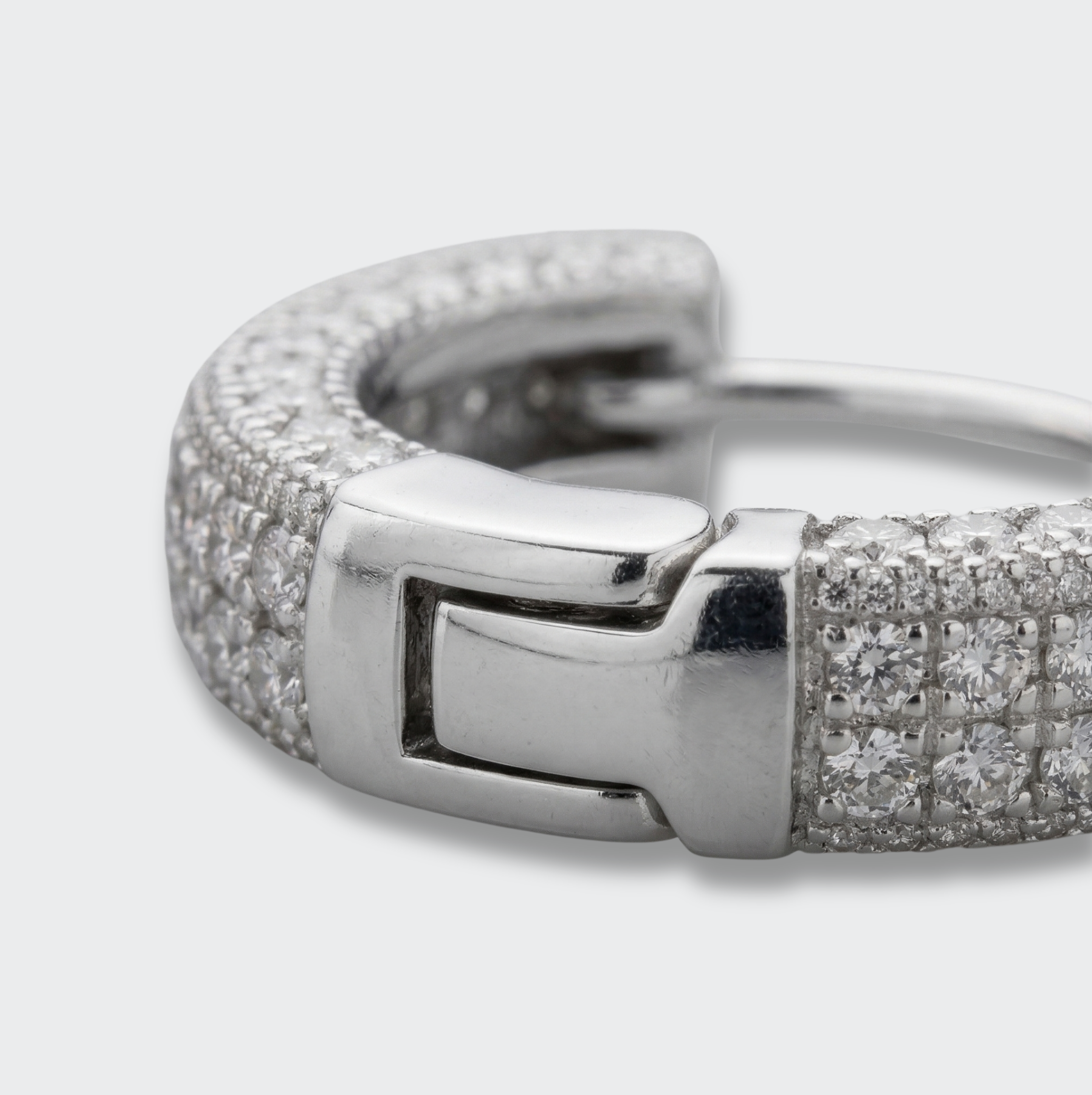 White Gold Plated Hoop Earrings