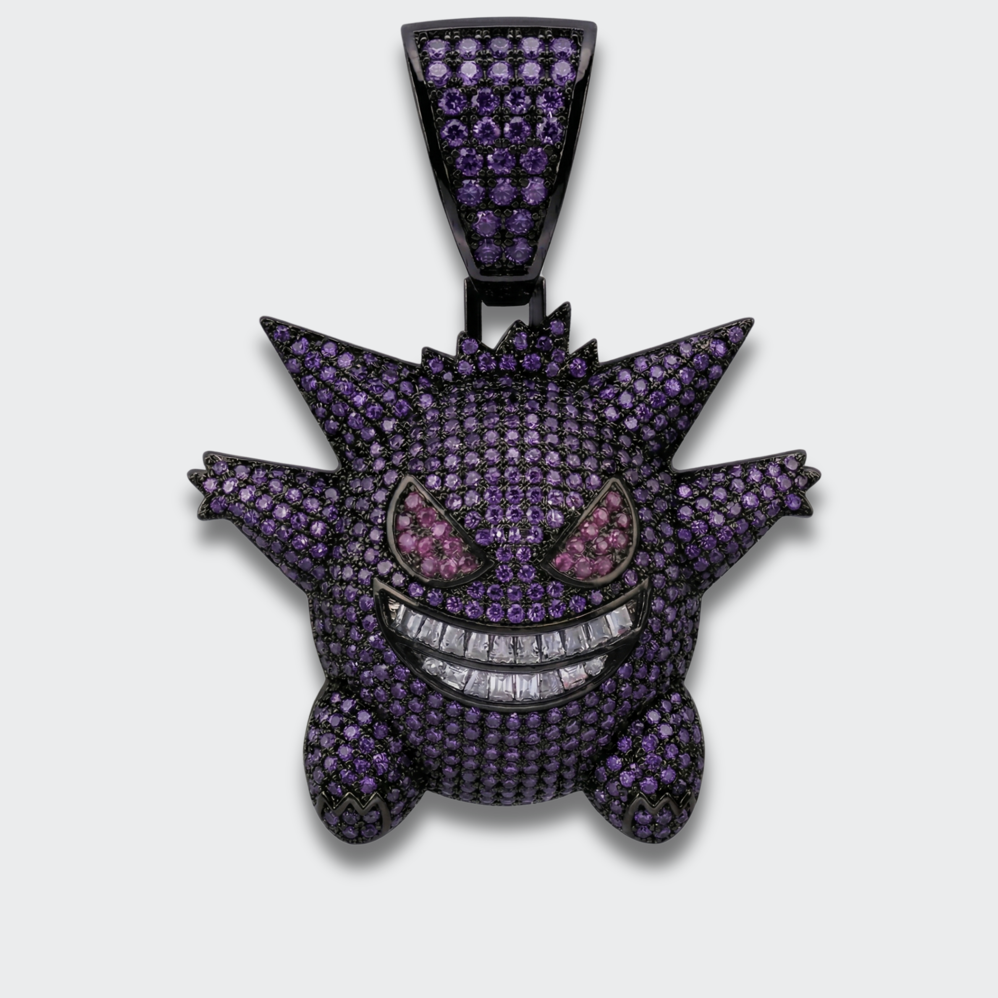 White Gold Plated Gengar Pendant