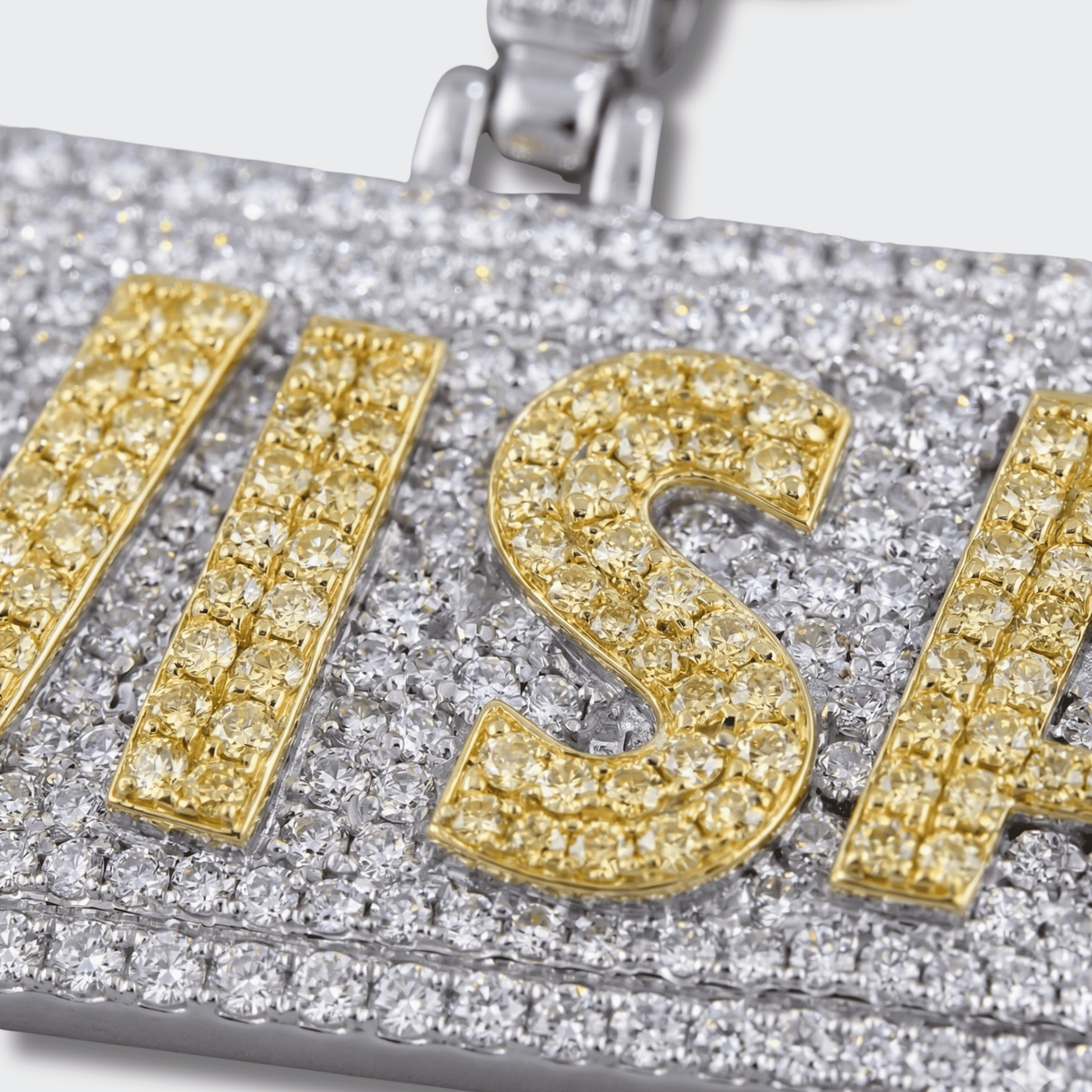White Gold Plated Visa Pendant