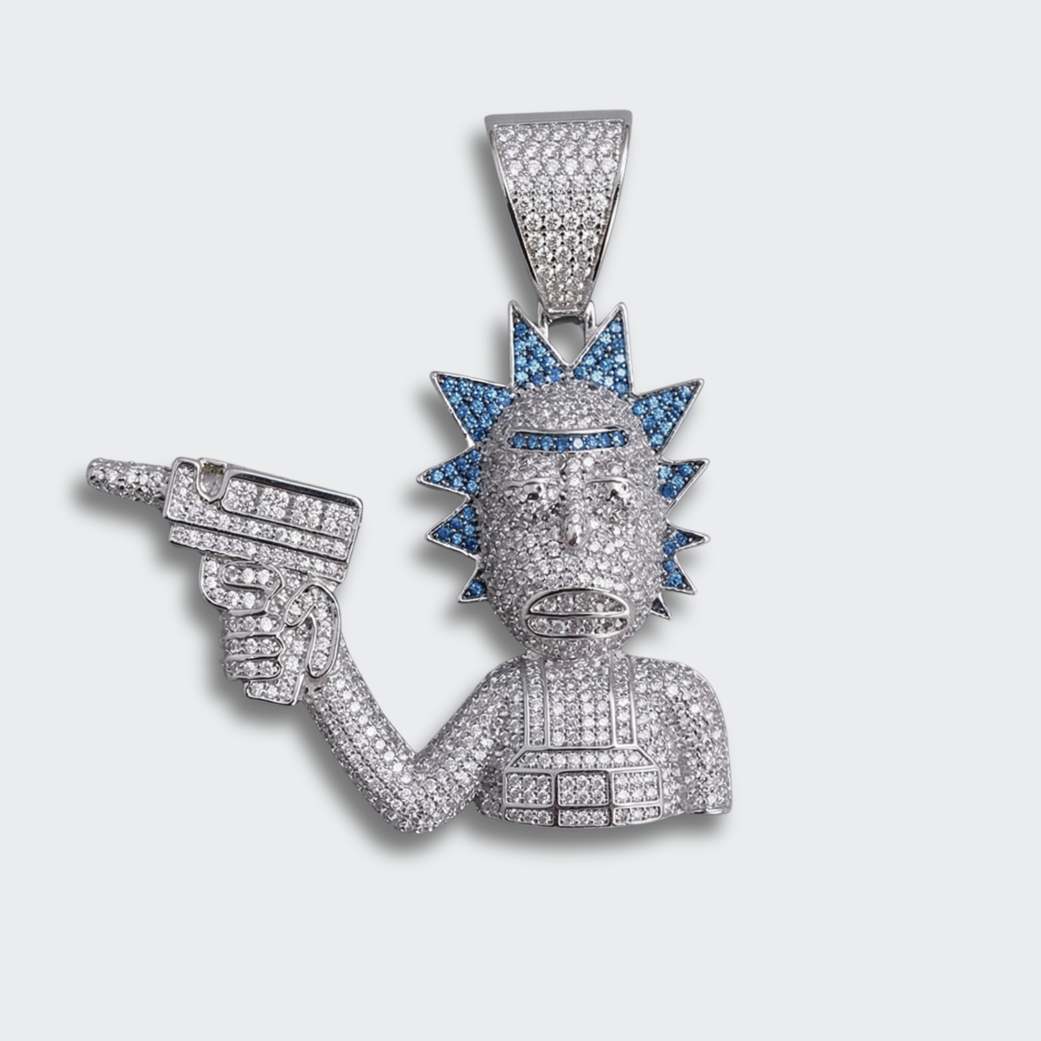 White Gold Plated Rick Pendant