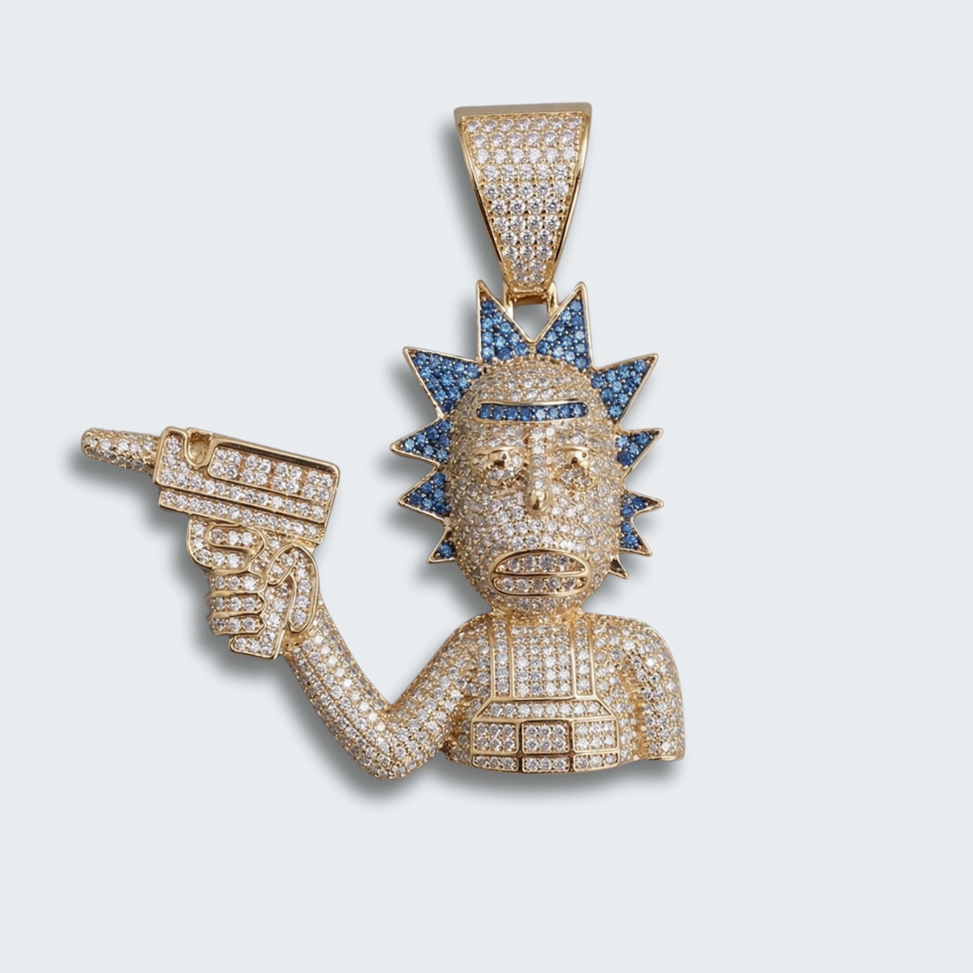 White Gold Plated Rick Pendant