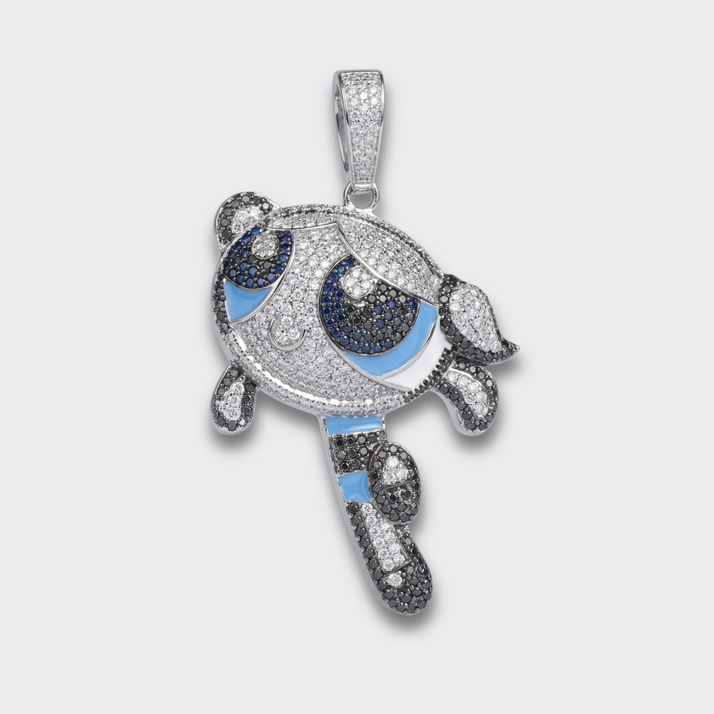 White Gold Plated Powerpuff Girls Pendant