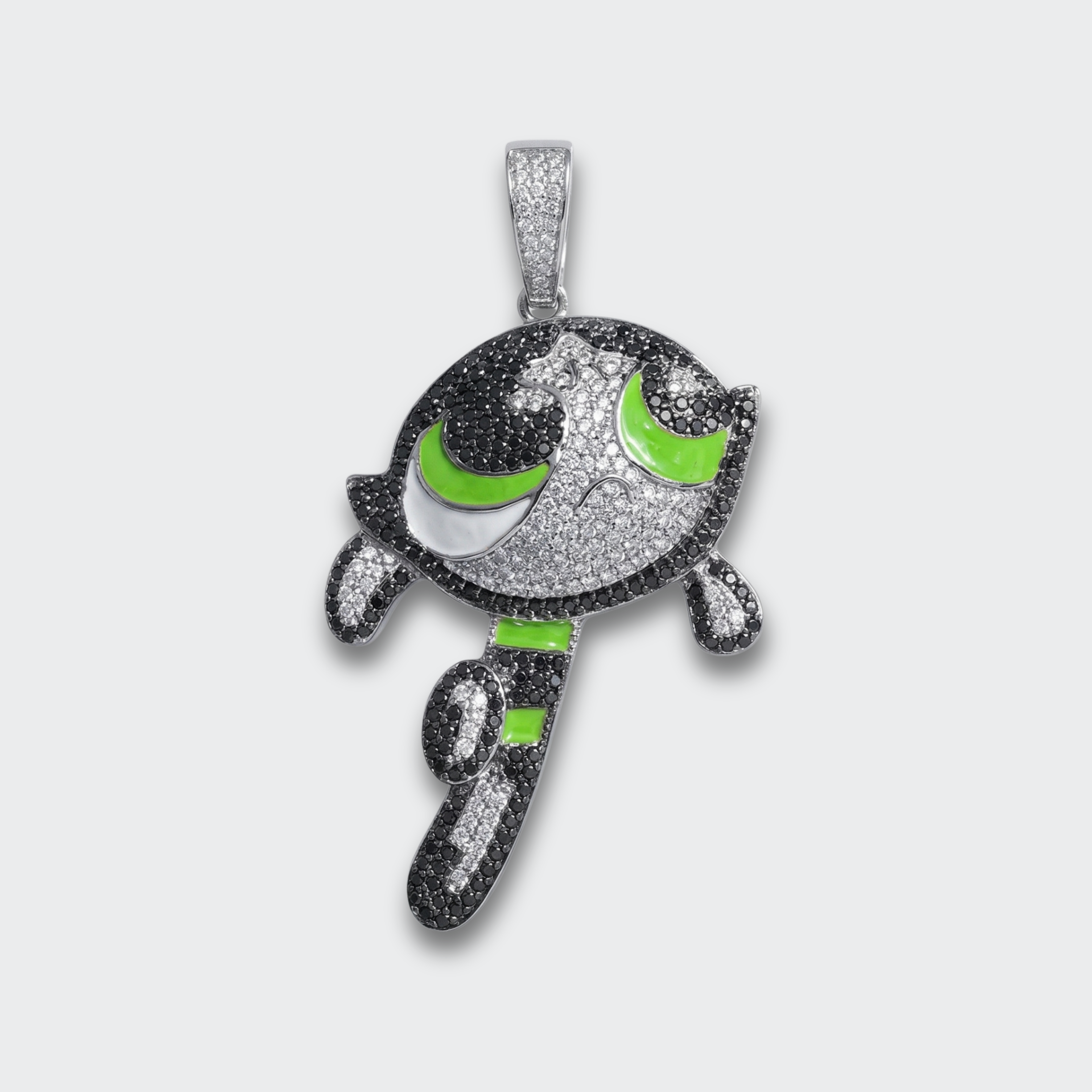 White Gold Plated Powerpuff Girls Pendant