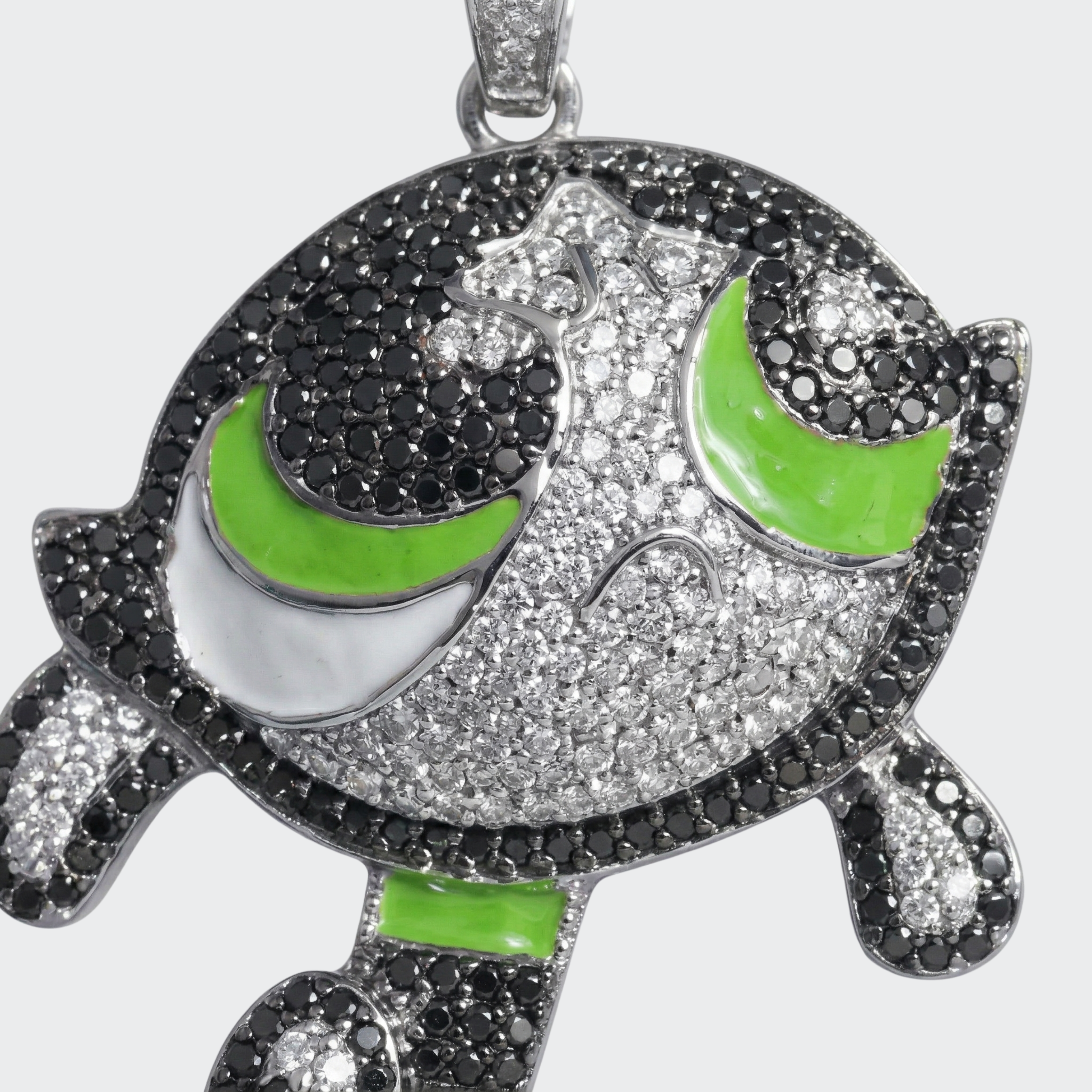 White Gold Plated Powerpuff Girls Pendant