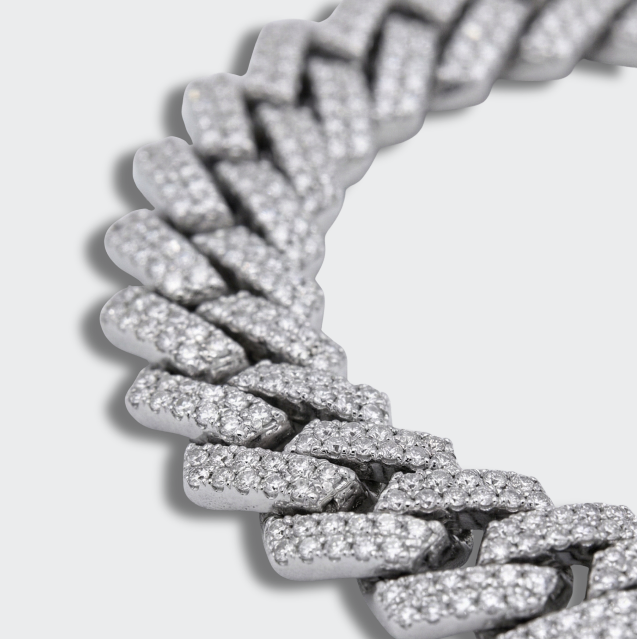 White Gold Plated Cuban Chain, Bracelet & Grillz Bundle