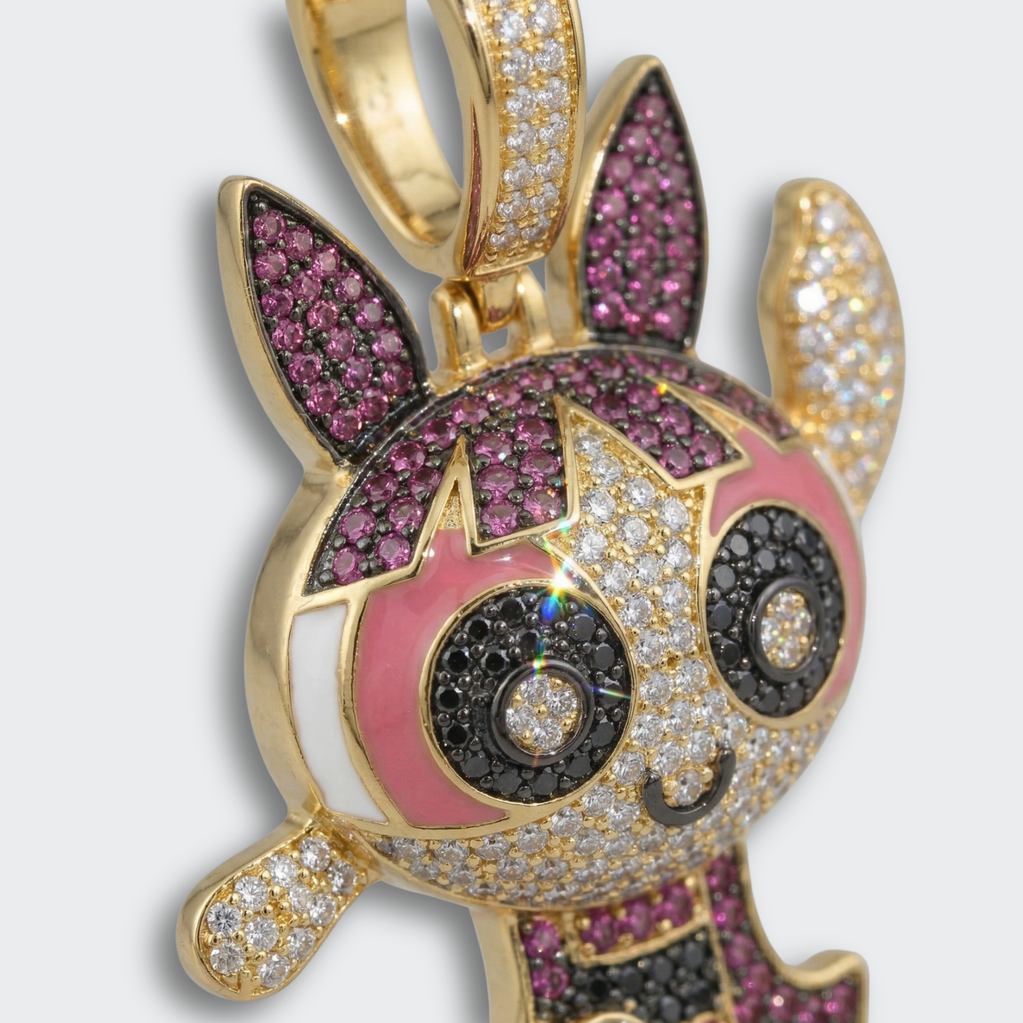 White Gold Plated Powerpuff Girls Pendant