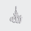 White Gold Plated Allah Pendant