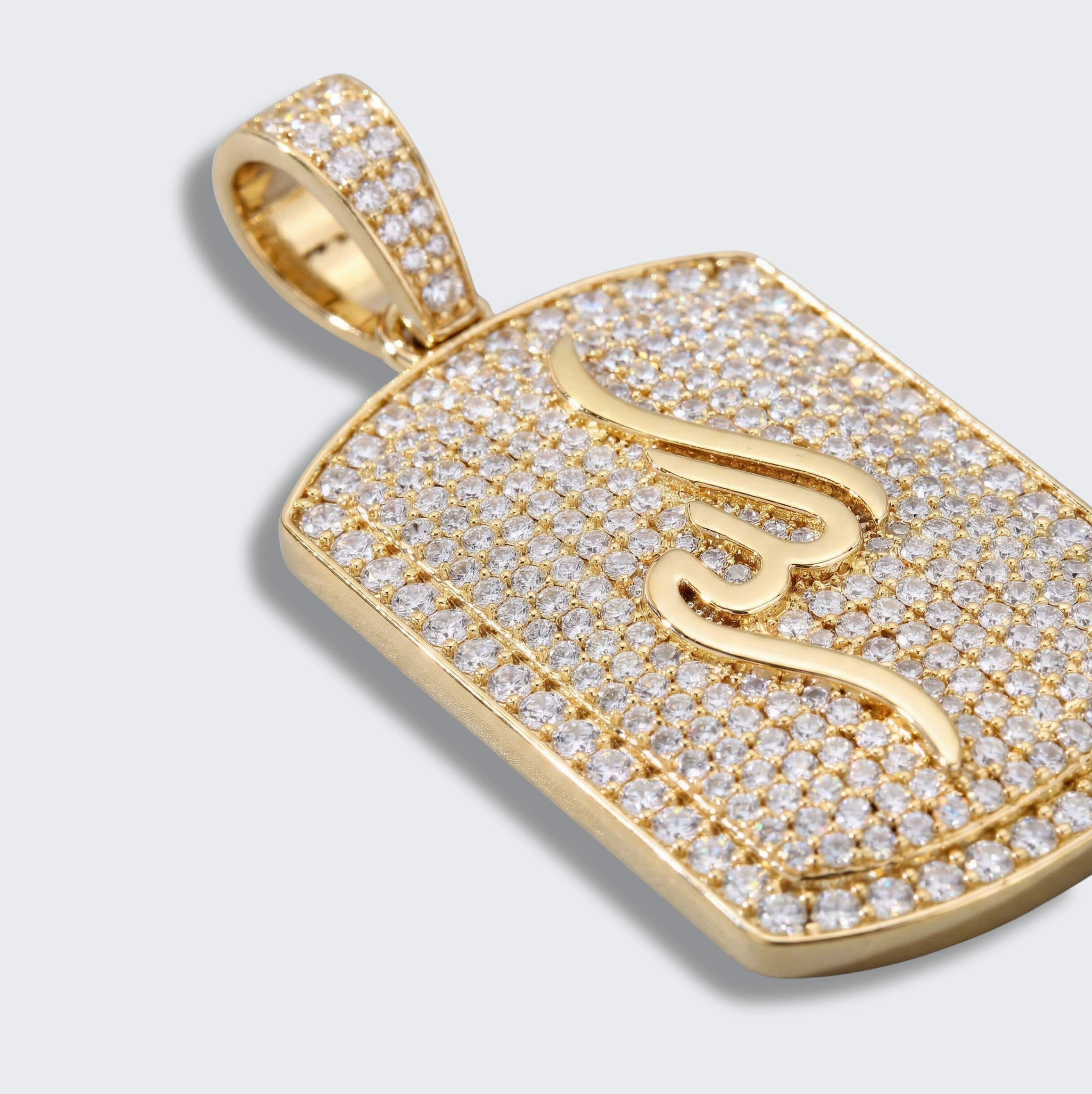 White Gold Plated Calligraphy Allah Pendant