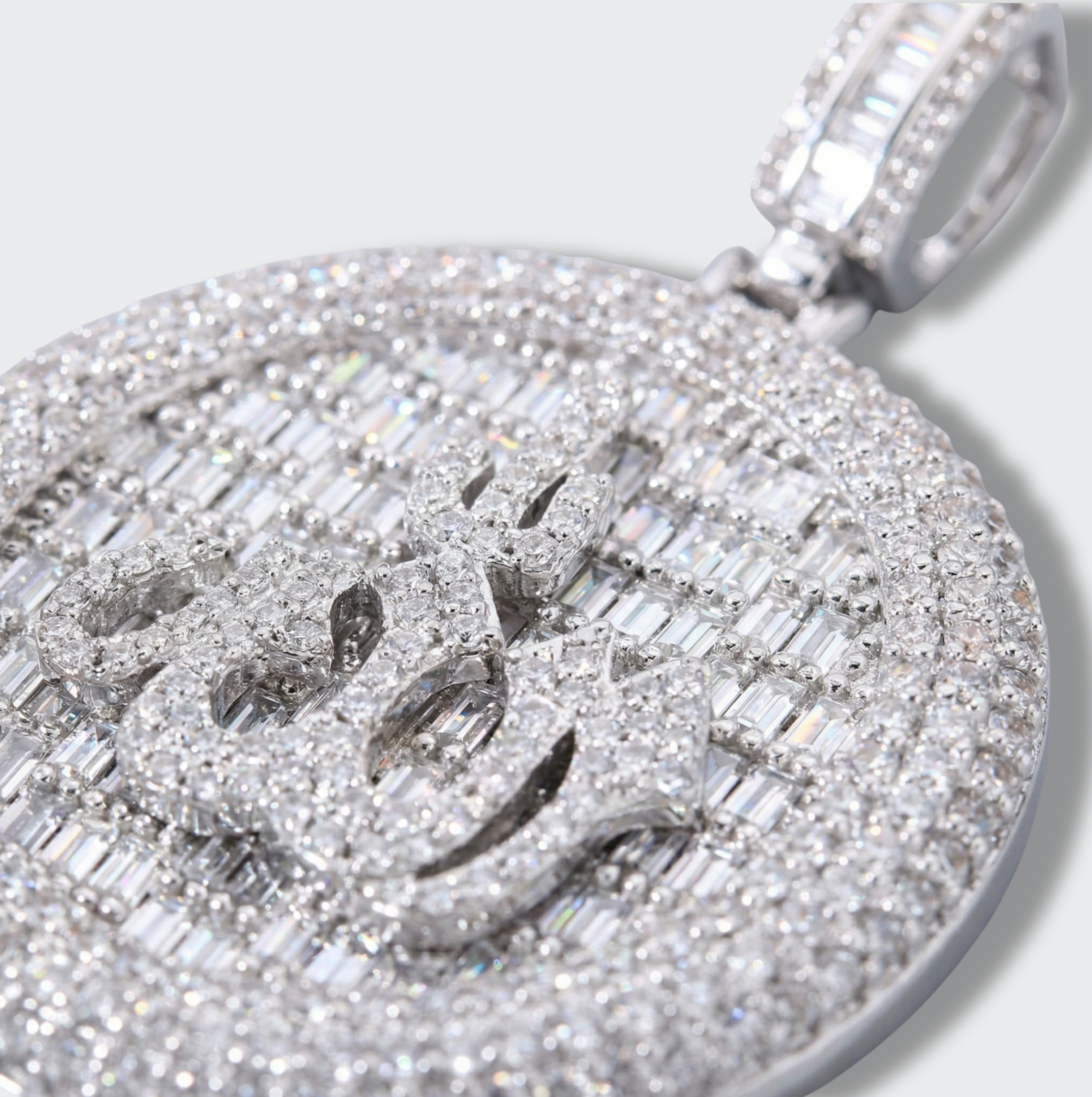 White Gold Plated Allah Pendant