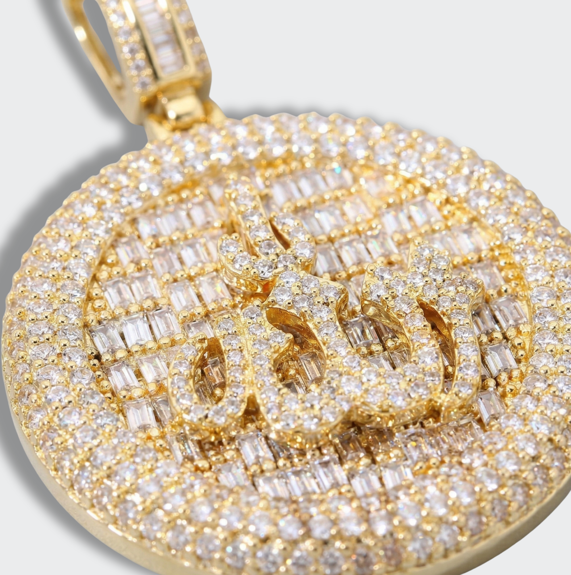 White Gold Plated Allah Pendant