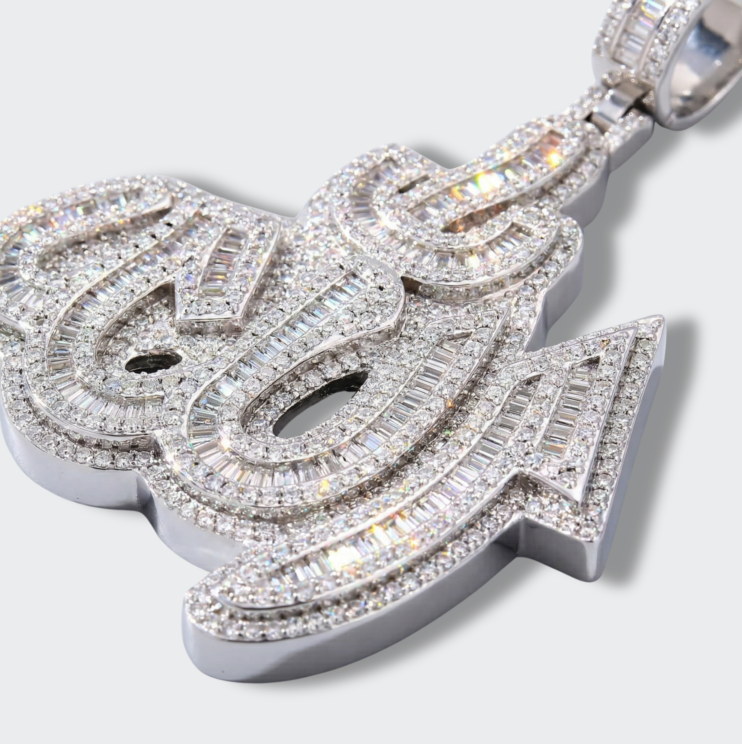 White Gold Plated Allah Pendant