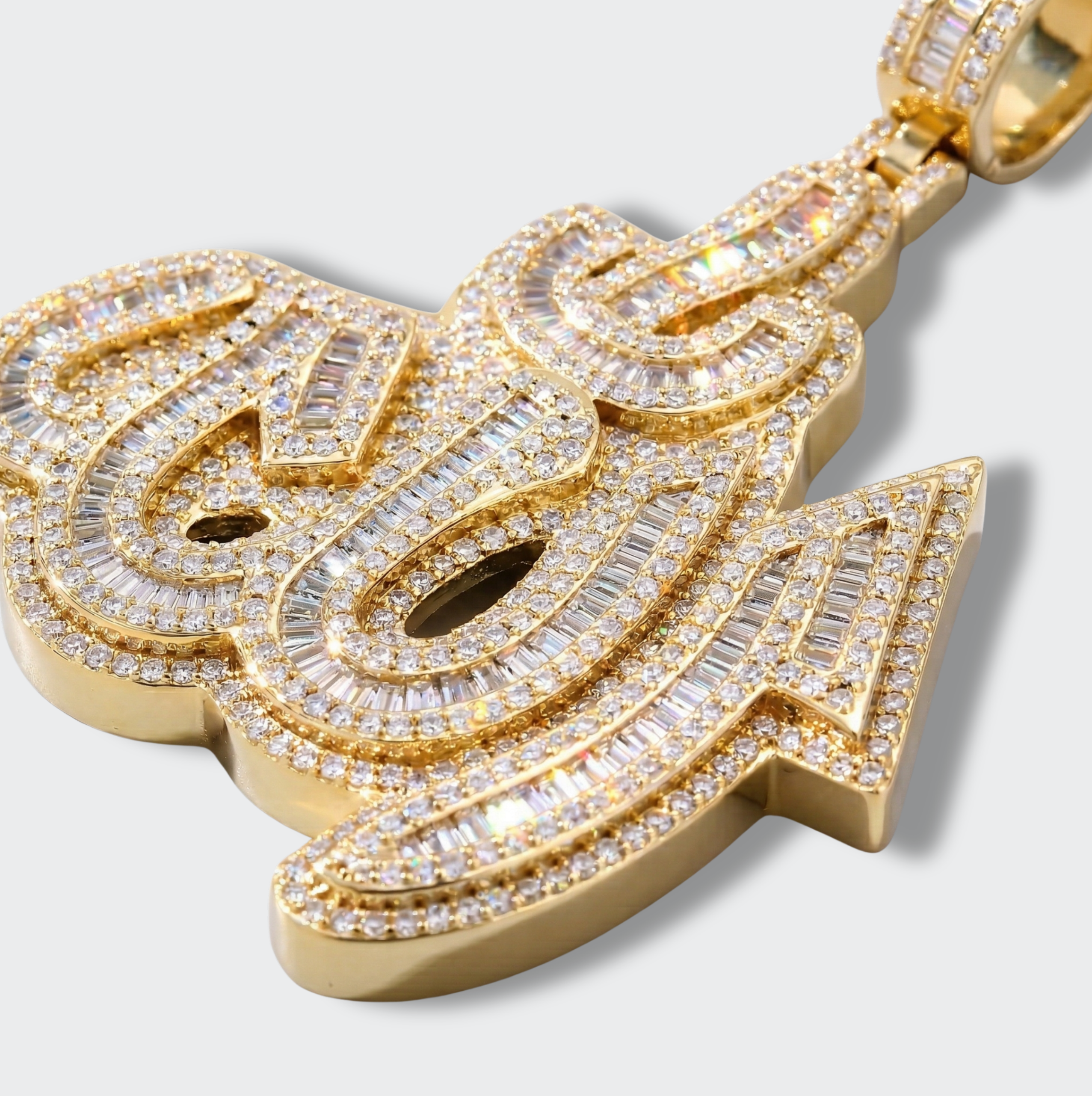 White Gold Plated Allah Pendant