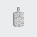 White Gold Plated Turkish Flag Pendant