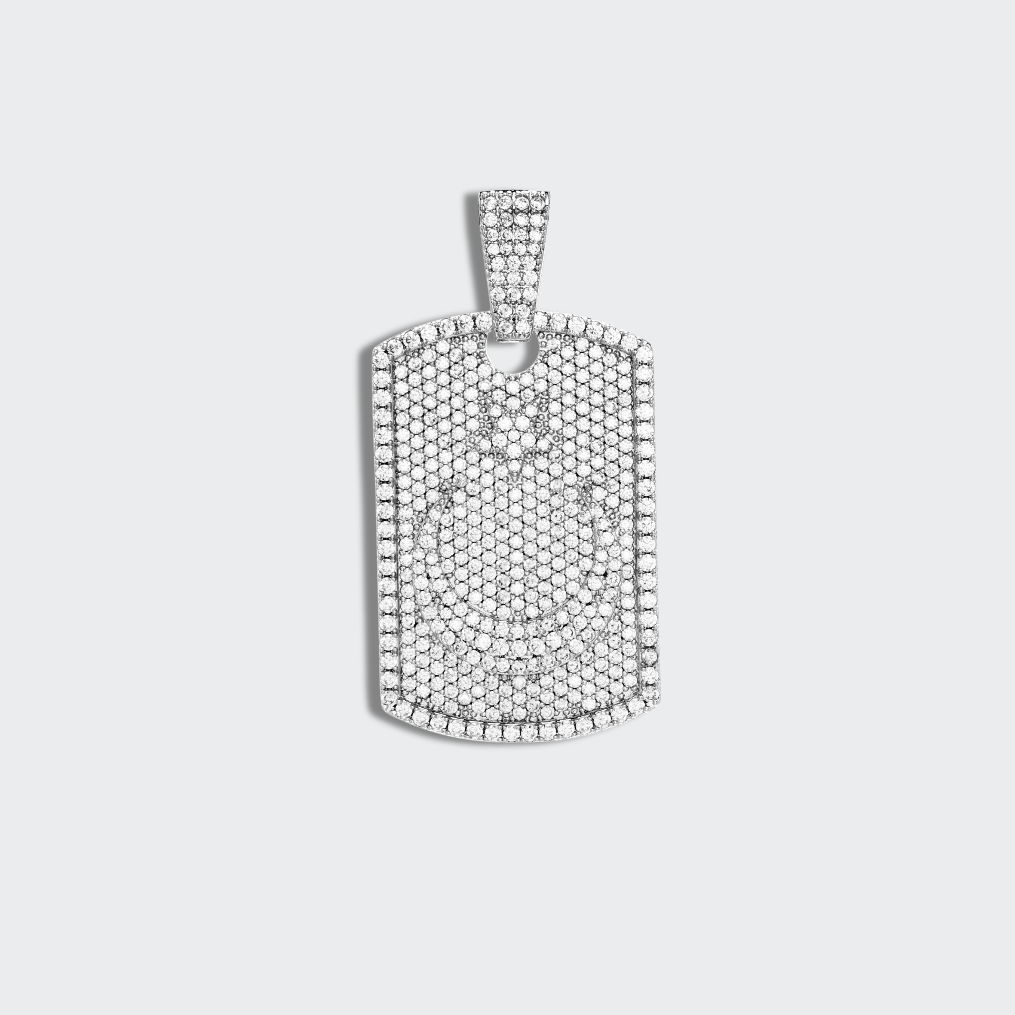 White Gold Plated Turkish Flag Pendant