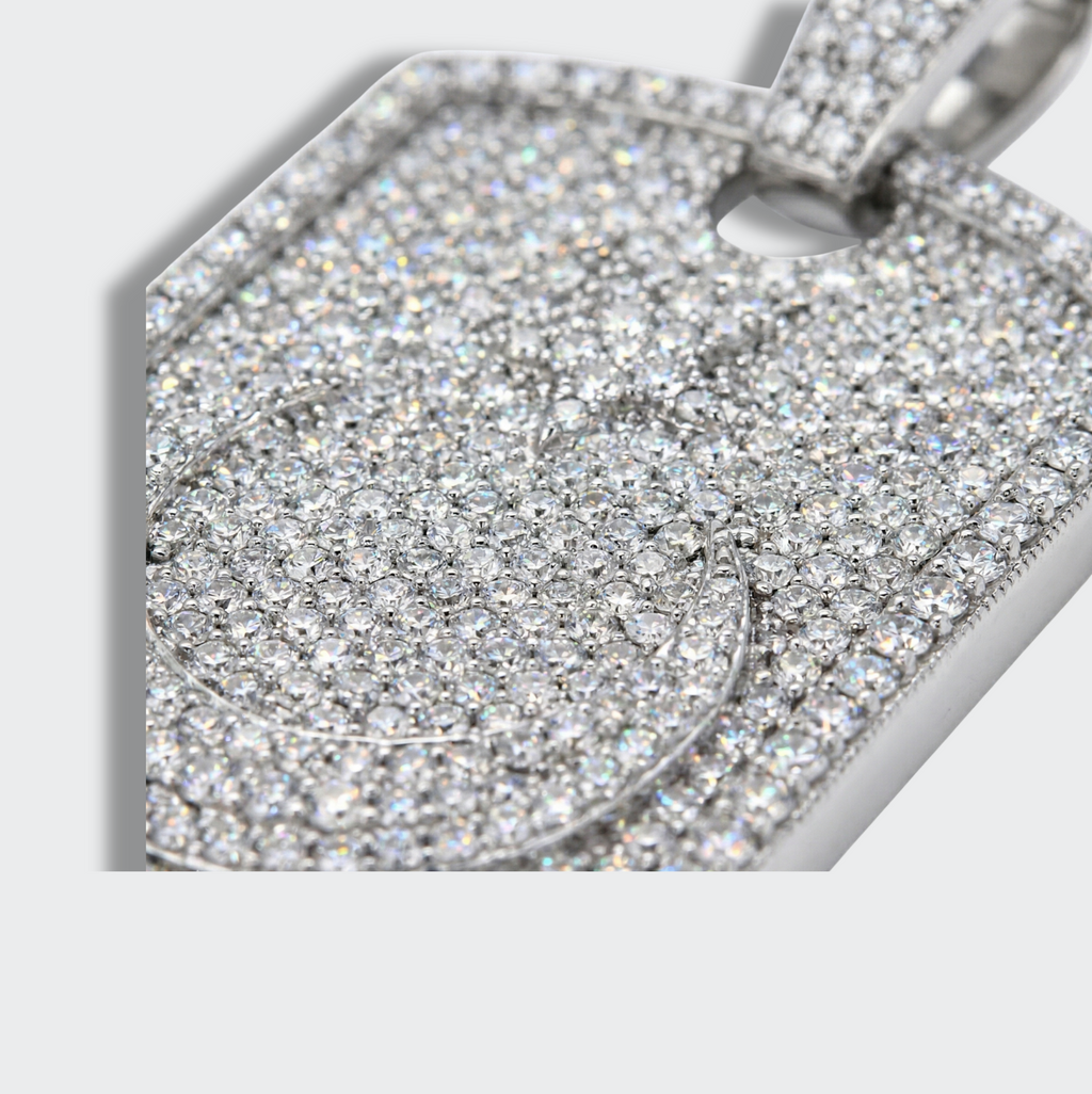 White Gold Plated Turkish Flag Pendant