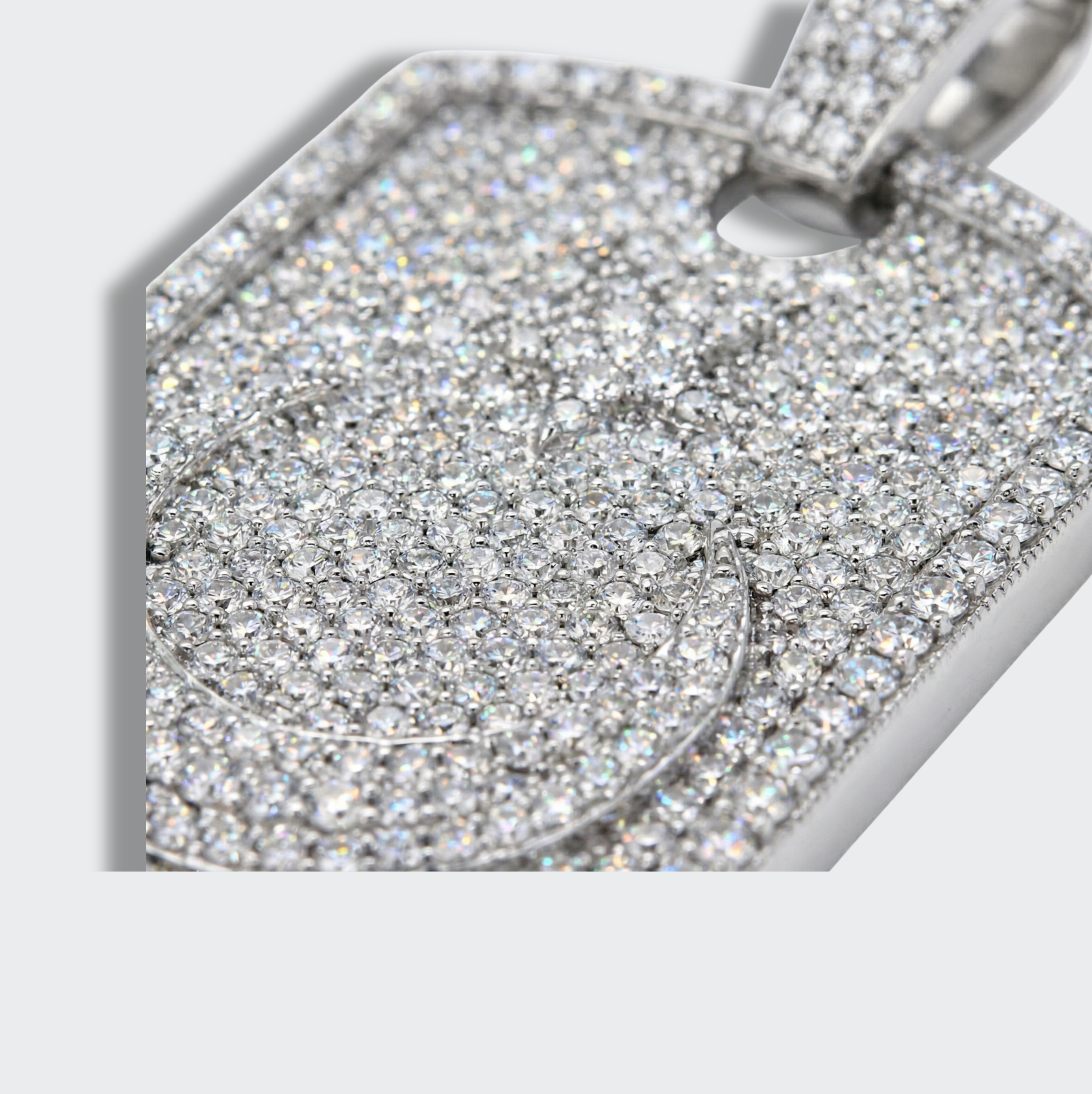 White Gold Plated Turkish Flag Pendant