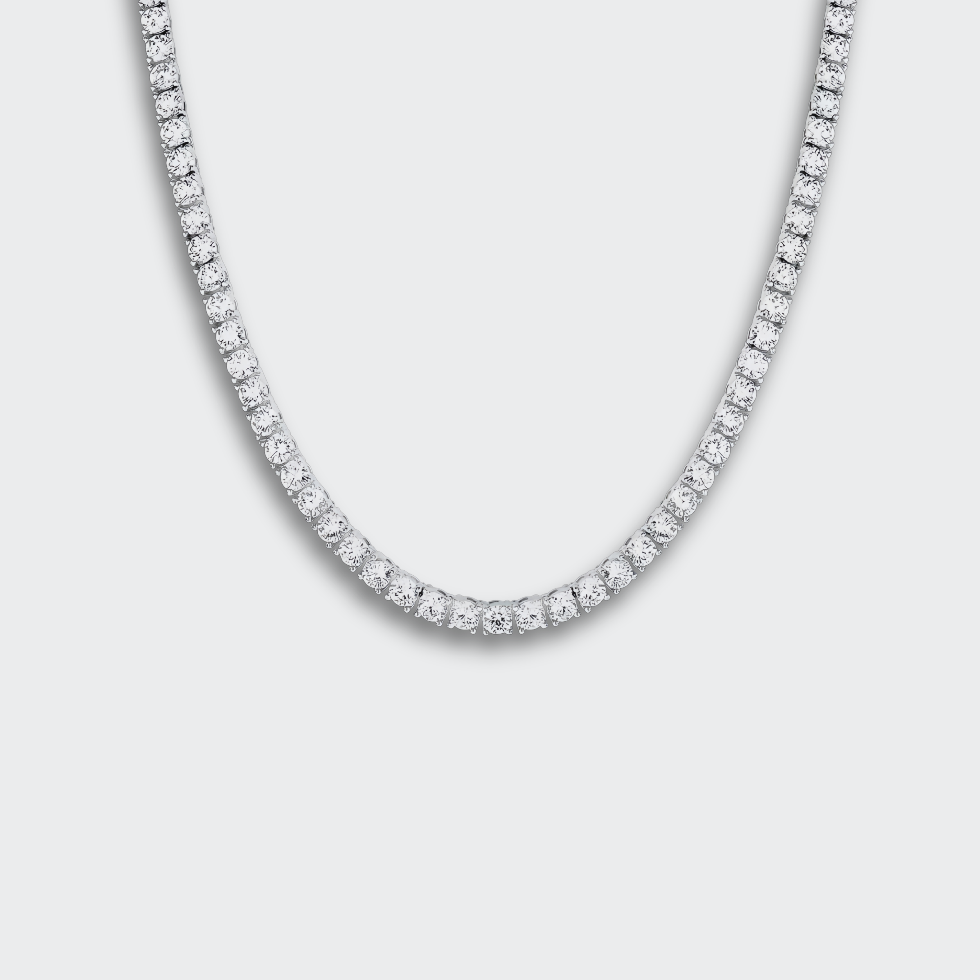 White Gold Plated Tennis Chain