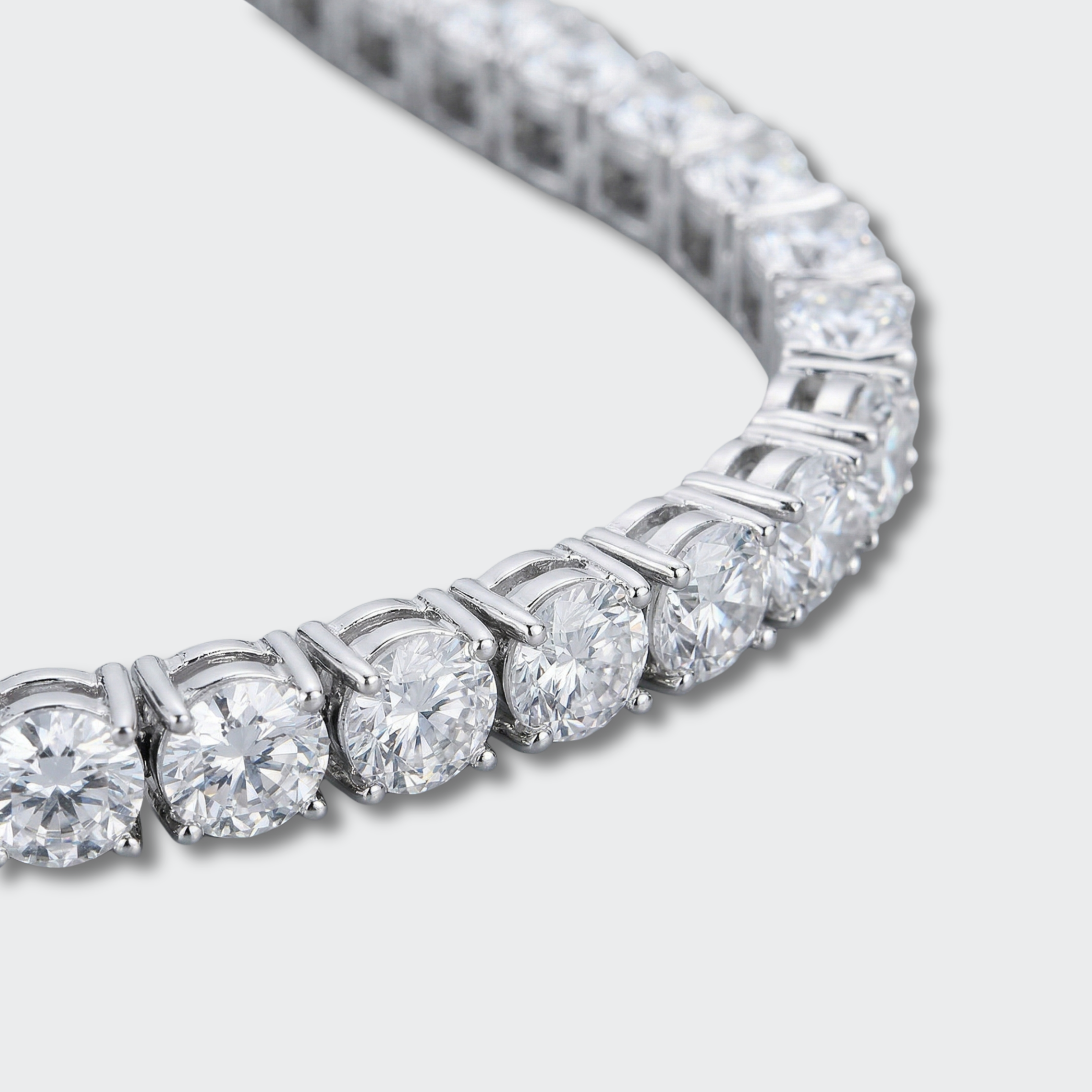 White Gold Plated Tennis Chain