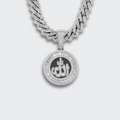 White Gold Plated Allah Chain & Pendant