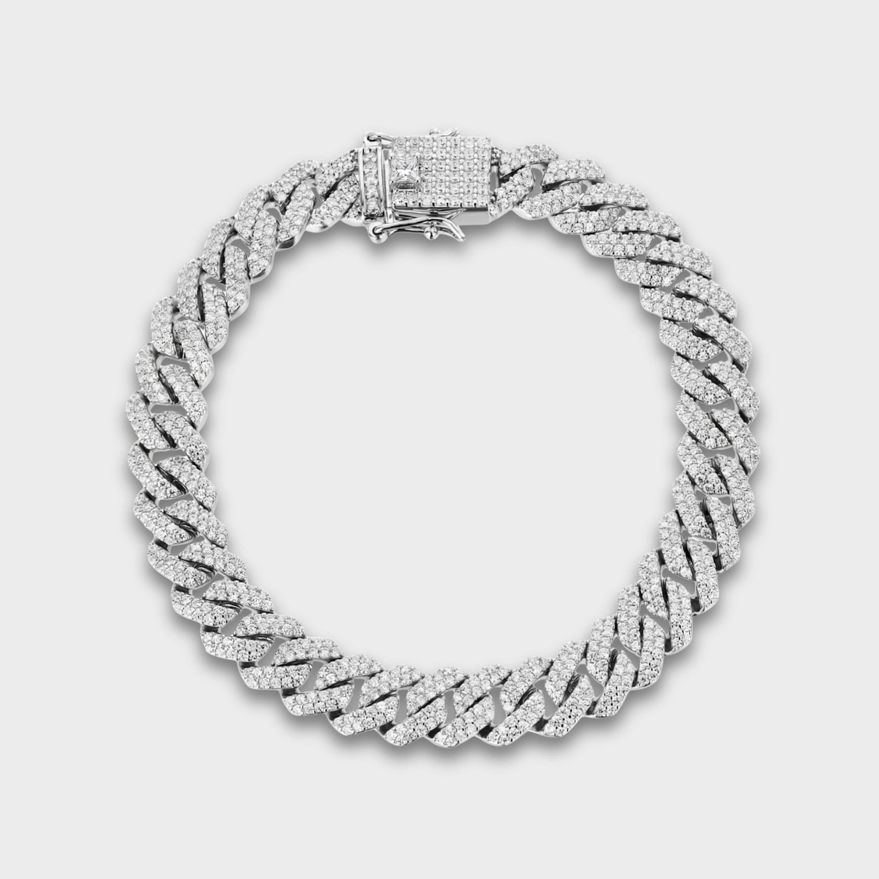 White Gold Plated Cuban Bracelet