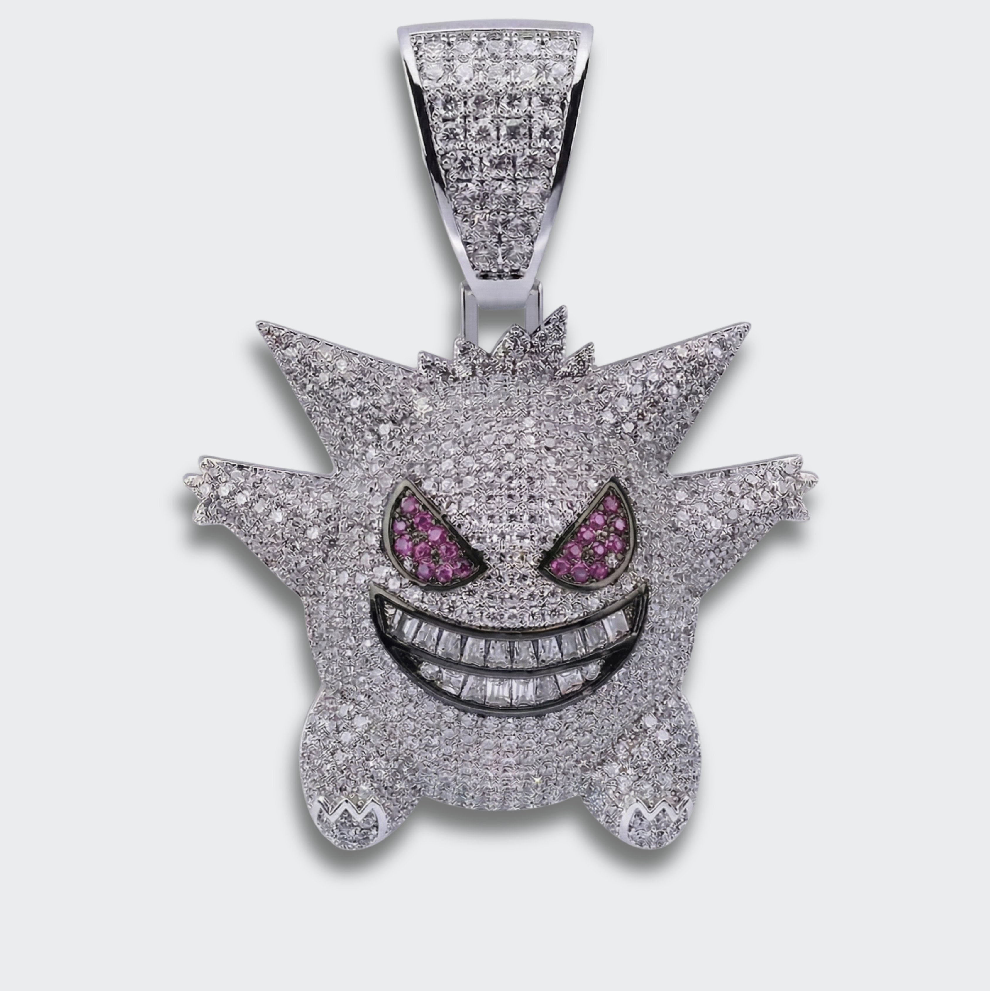 White Gold Plated Gengar Pendant