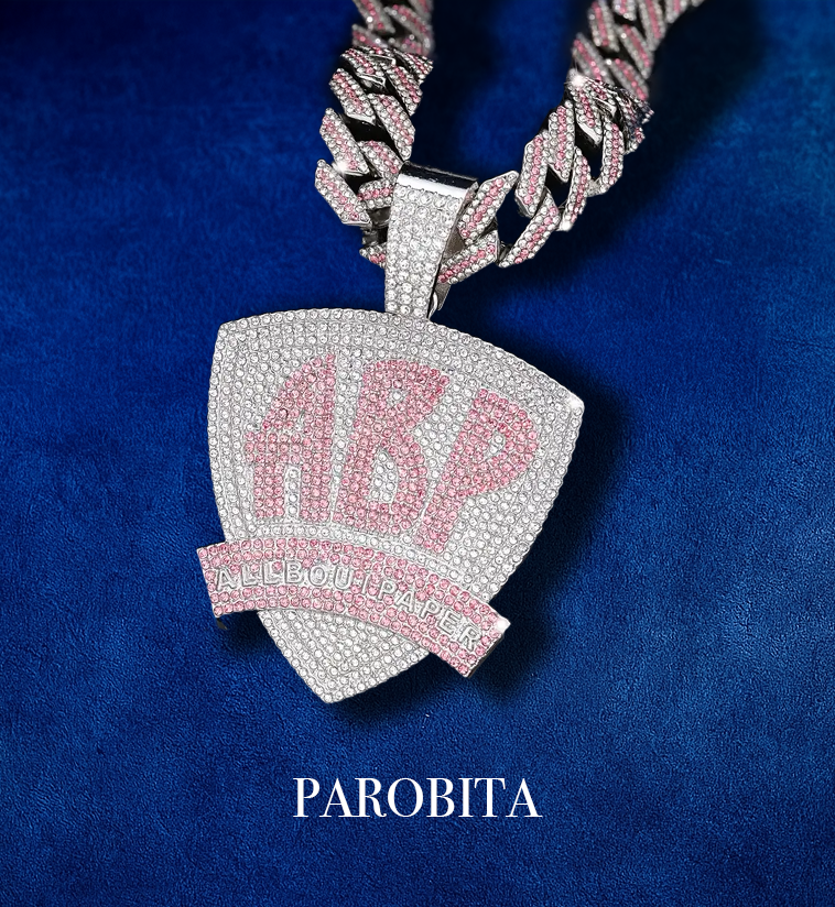 Iced Out ABP All Bout Paper Pendant + Iced Out Chain