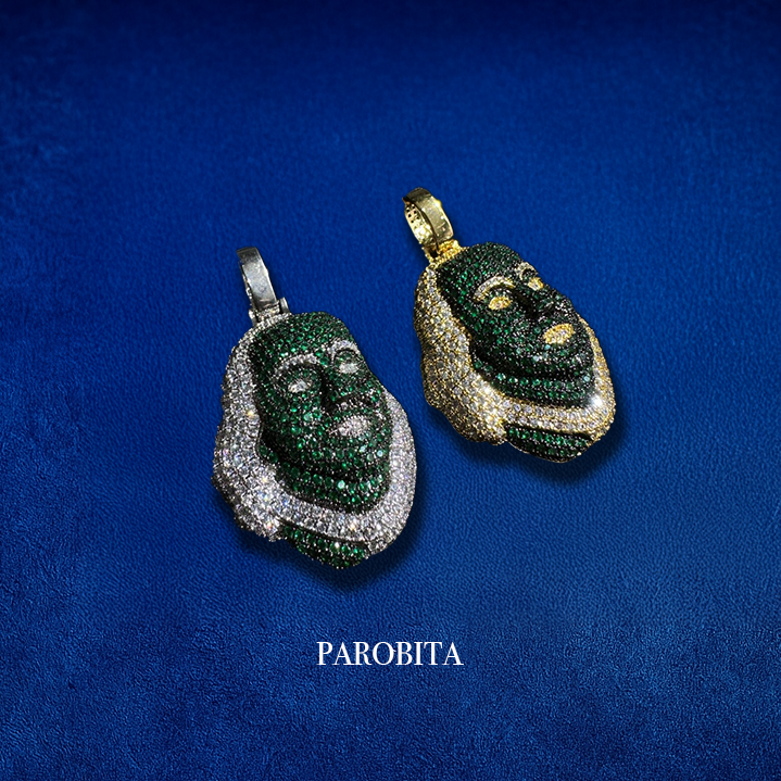 White Gold Plated Benjamin Franklin Pendant