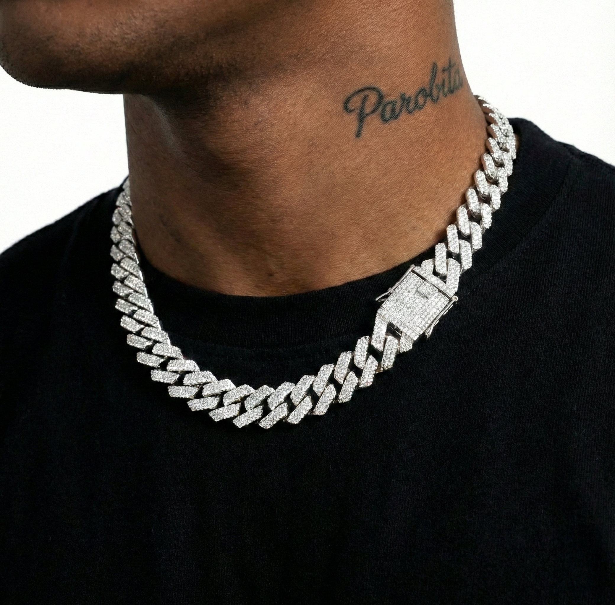White Gold Plated 19MM Cuban Chain