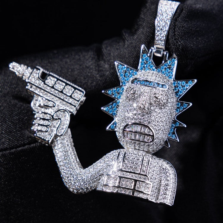 White Gold Plated Rick Pendant
