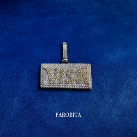 Premium Iced Out Visa Pendant