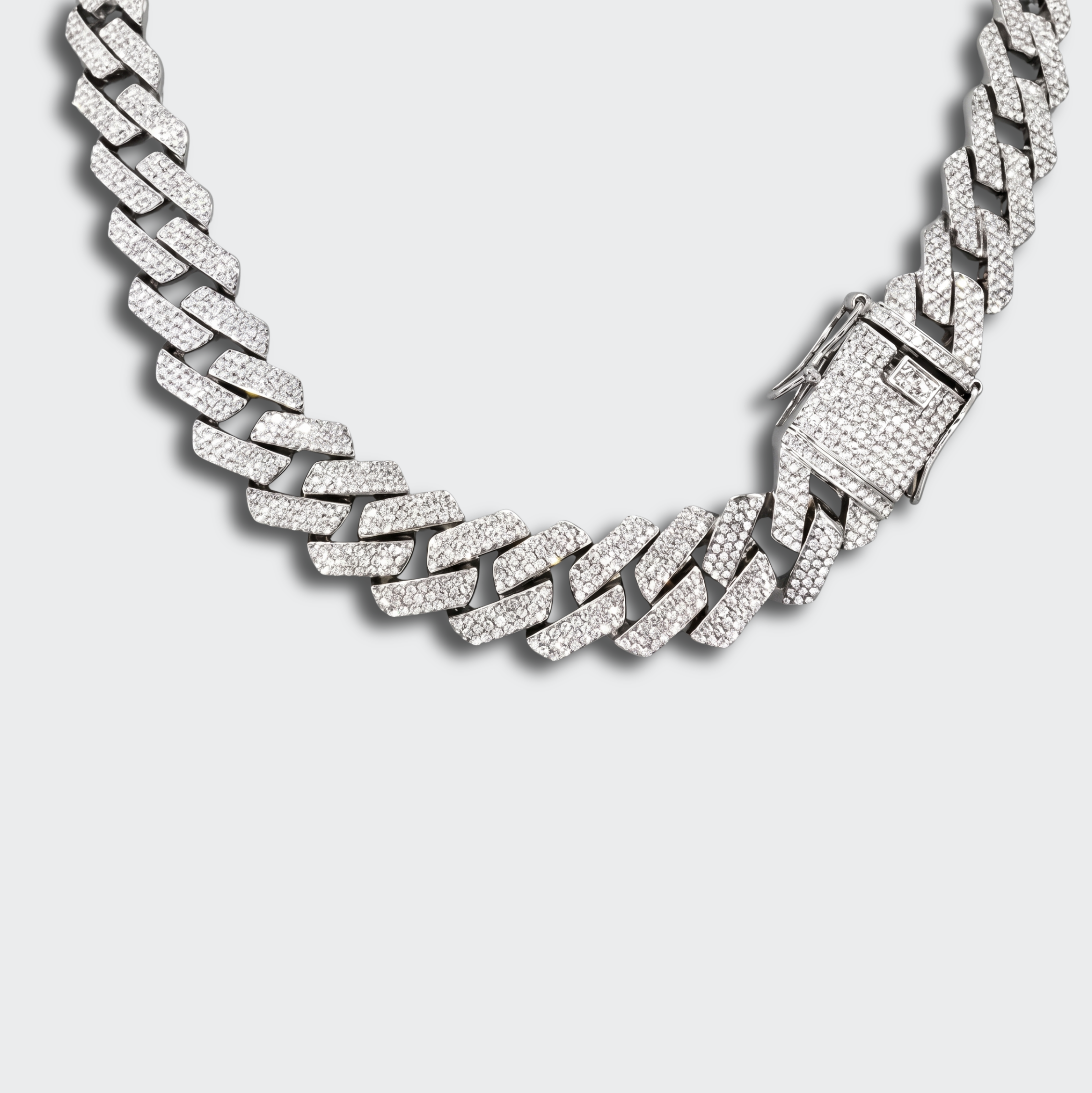 White Gold Plated 19MM Cuban Chain