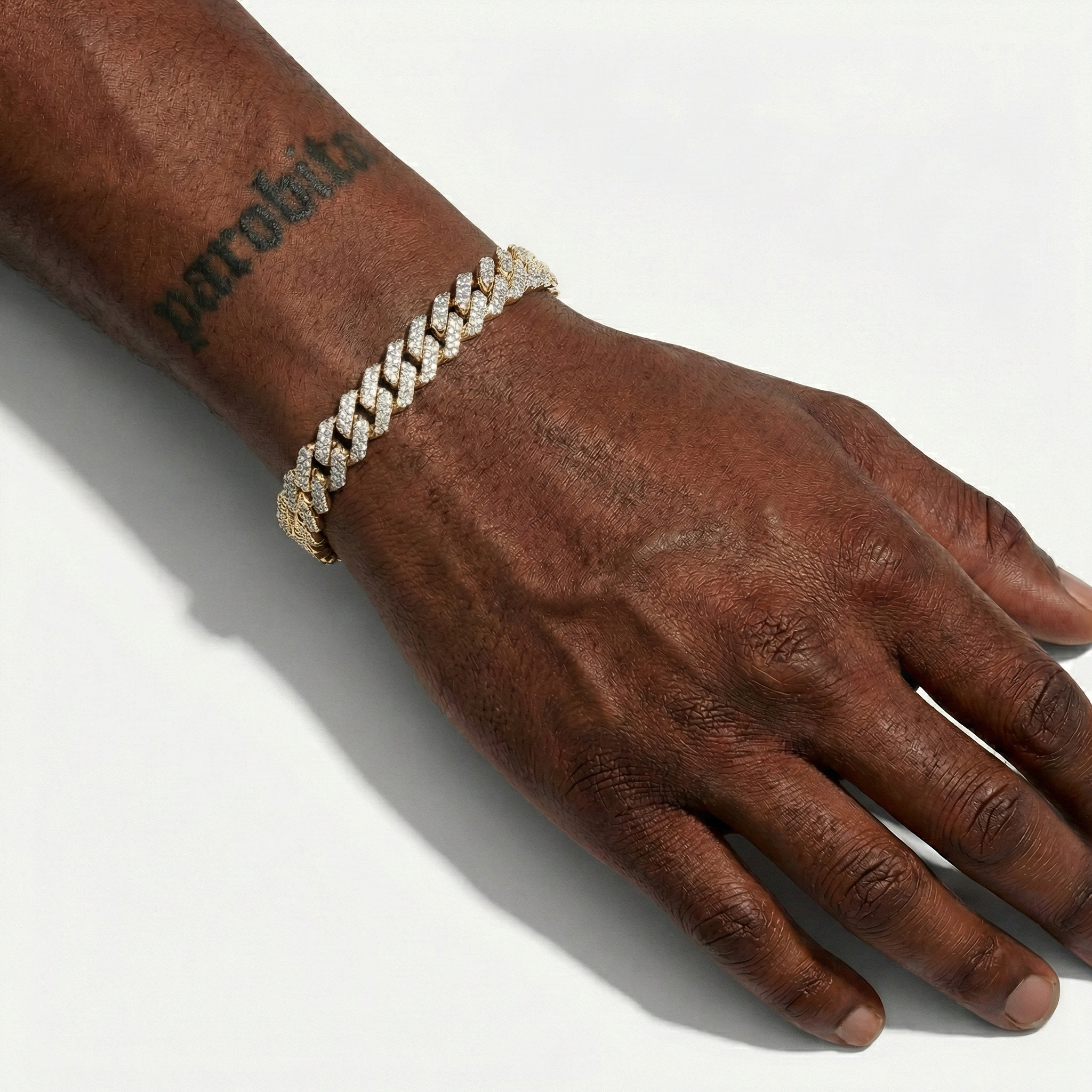 White Gold Plated Cuban Bracelet