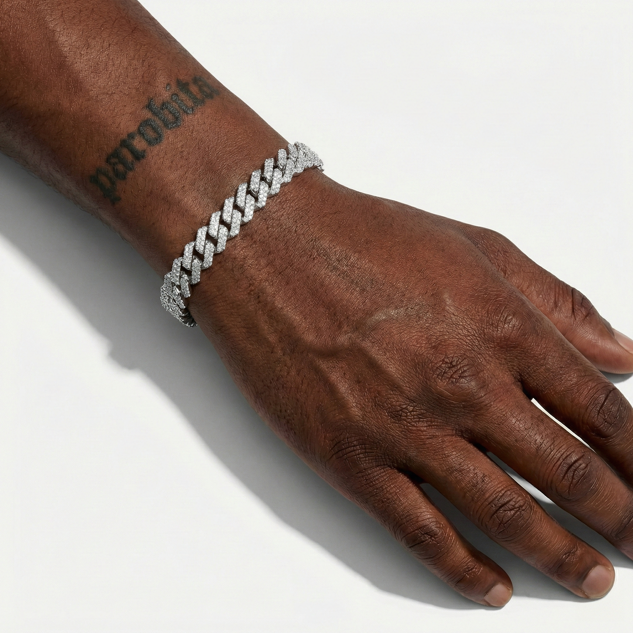 White Gold Plated Cuban Bracelet