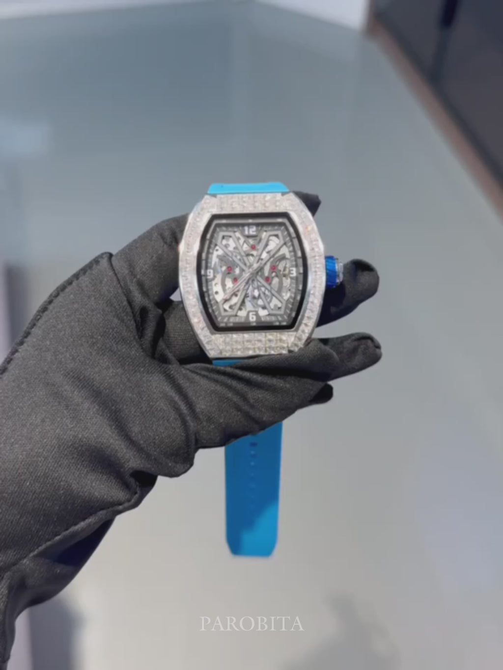 Richard Mille Iced Out Mechanic Watch