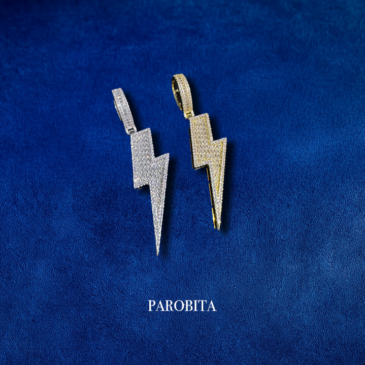 Premium Iced Out Lightning Pendant