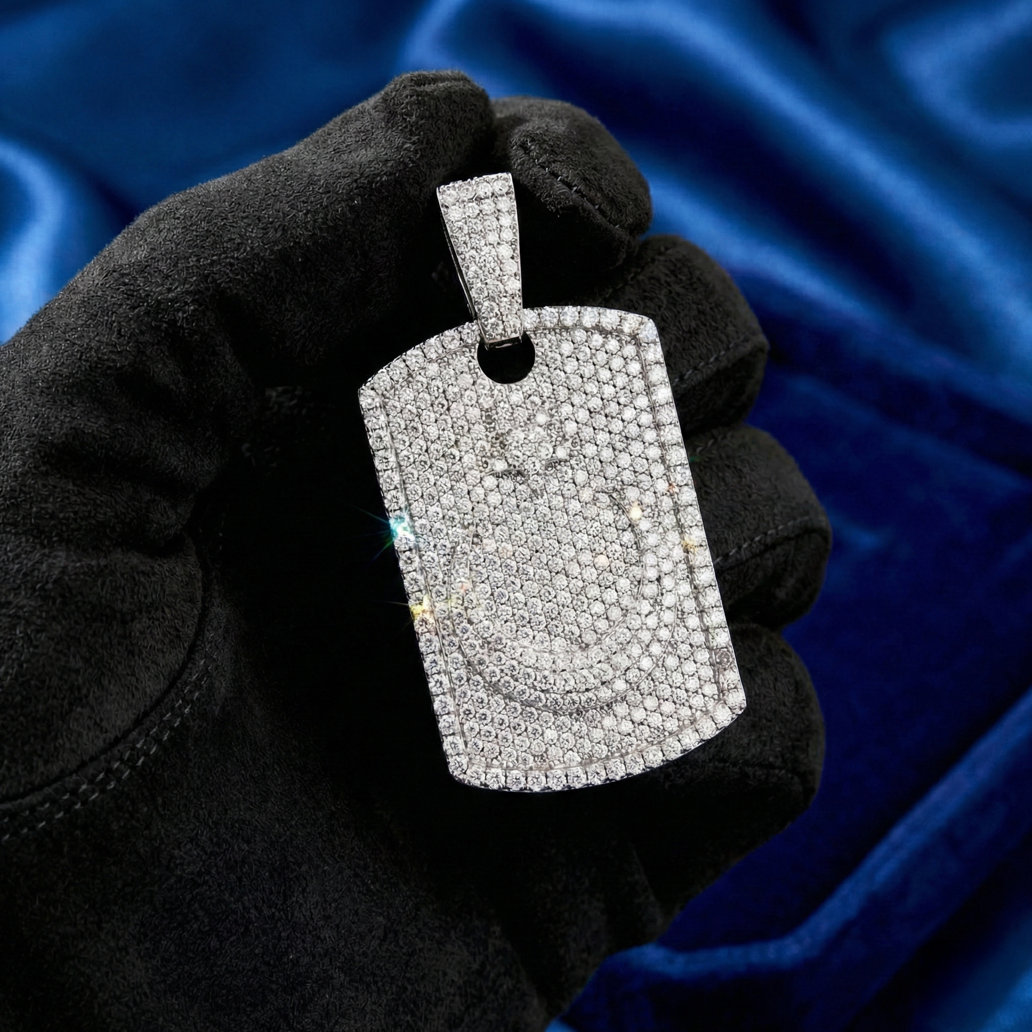 White Gold Plated Turkish Flag Pendant