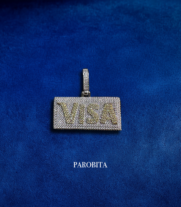 Premium Iced Out Visa Pendant